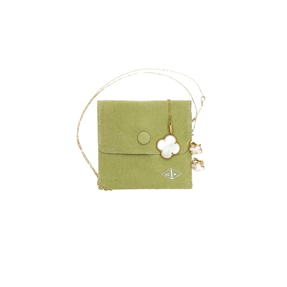 Van Cleef & Arpels Jewelry - VCA SUEDE JEWELRY POUCH BAG CONTAINER w/ BUTTON